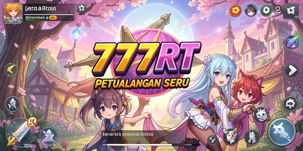 Screenshot gameplay <strong>777RT</strong> menunjukkan petualangan seru dengan karakter anime yang menarik.