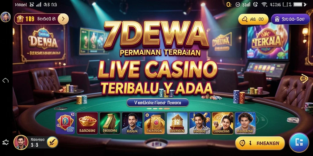 Tampilan gameplay seru di aplikasi Live Casino 7DEWA
