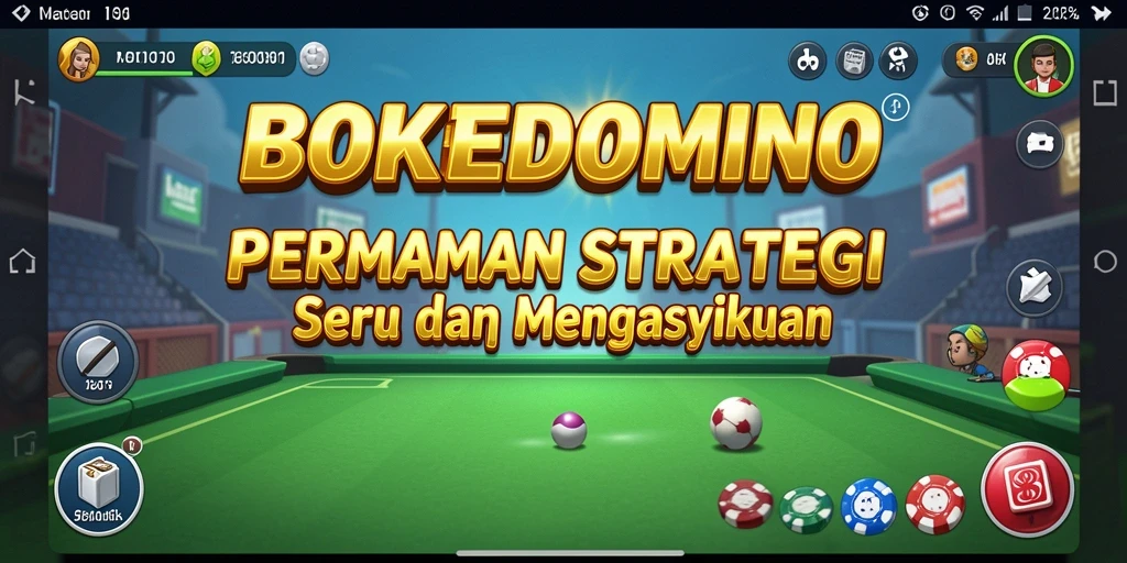 Tampilan gameplay BOKEDOMINO yang penuh strategi dan seru.