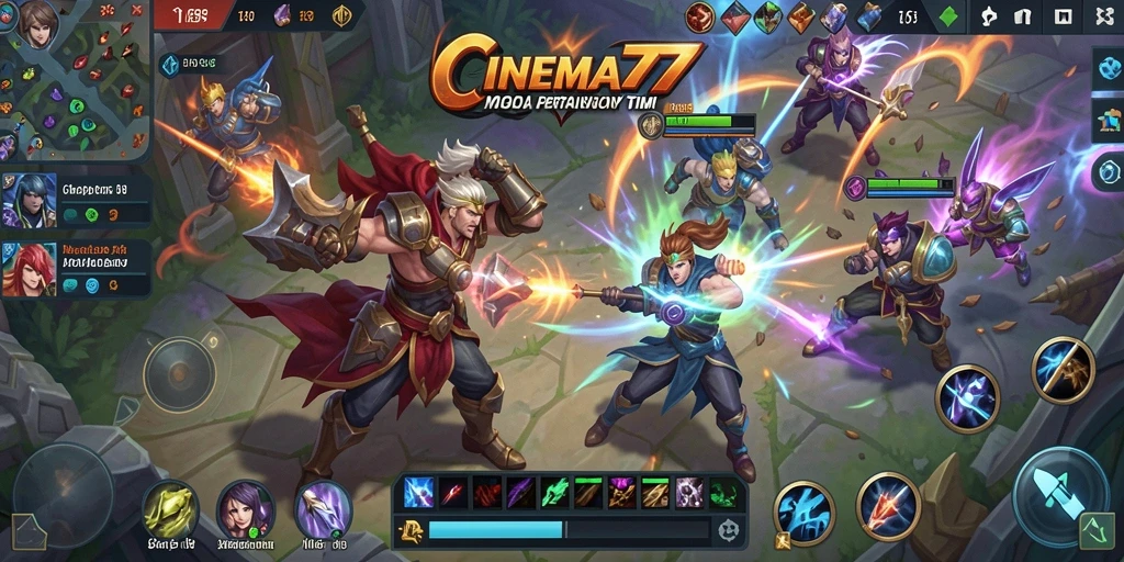 Gameplay seru dengan pertarungan tim yang menarik di CINEMA77.