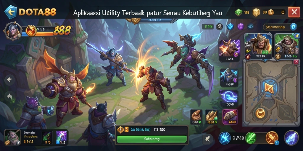 Tampilan antarmuka DOTA88 yang bersih dan intuitif.