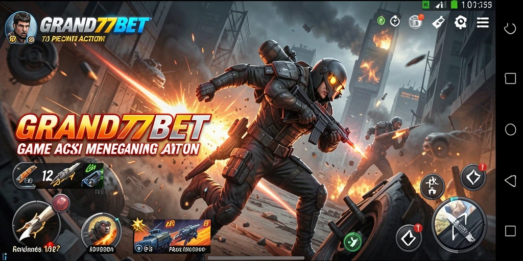 Tampilan gameplay seru dan menegangkan dari GRAND77BET.