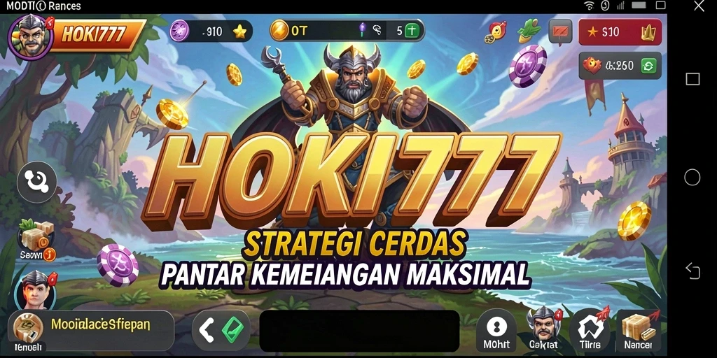 Tampilan gameplay strategi HOKI777 dengan grafis menarik.