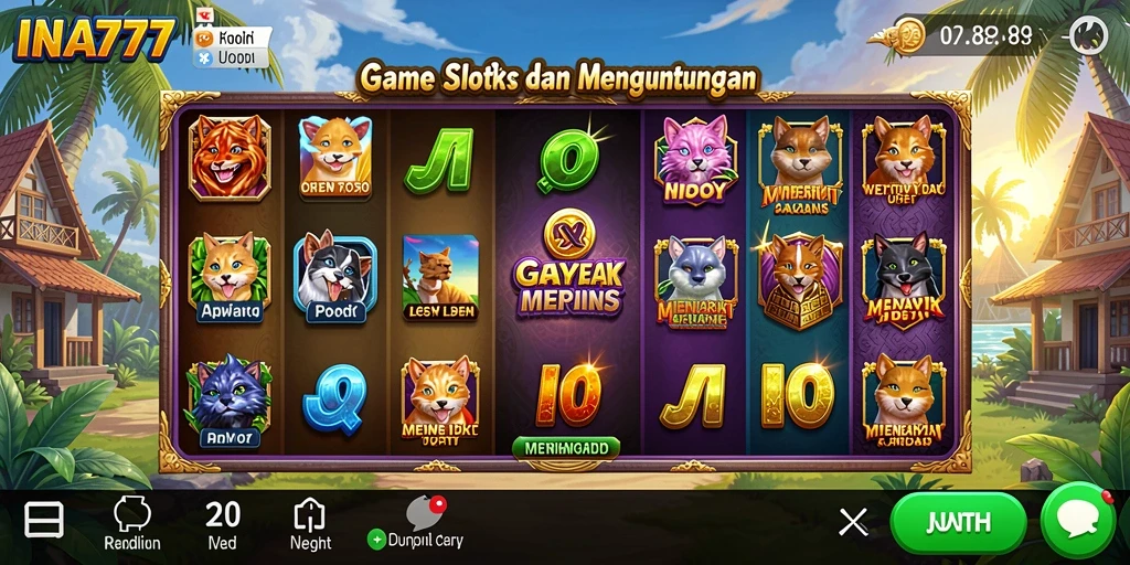 Screenshot gameplay INA777 yang menampilkan keseruan bermain slot.