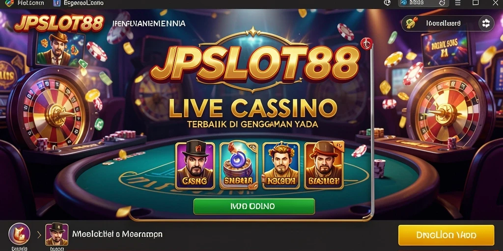Screenshot utama JPSLOT88 menampilkan gameplay Live Casino yang imersif.