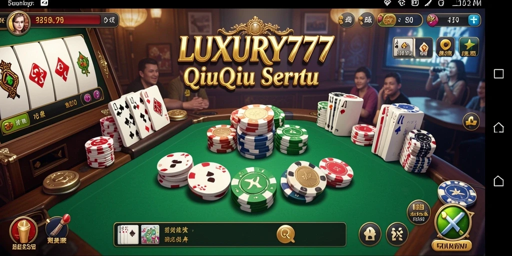 Tampilan gameplay seru LUXURY777 dalam aksi QiuQiu.