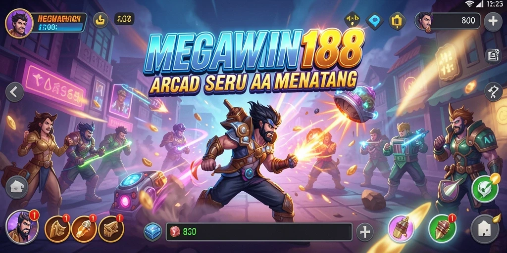 Screenshot gameplay MEGAWIN188 menunjukkan momen seru saat bermain Arcade.