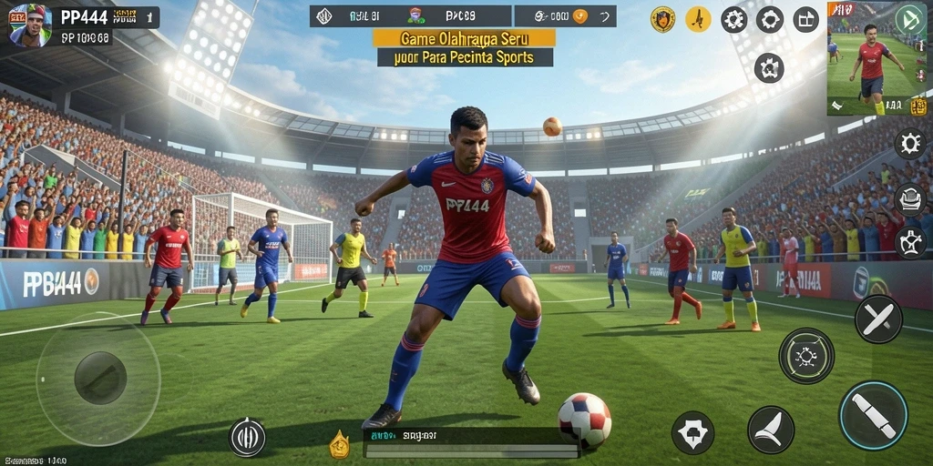 Tampilan gameplay PP444 yang mendebarkan dalam pertandingan olahraga.