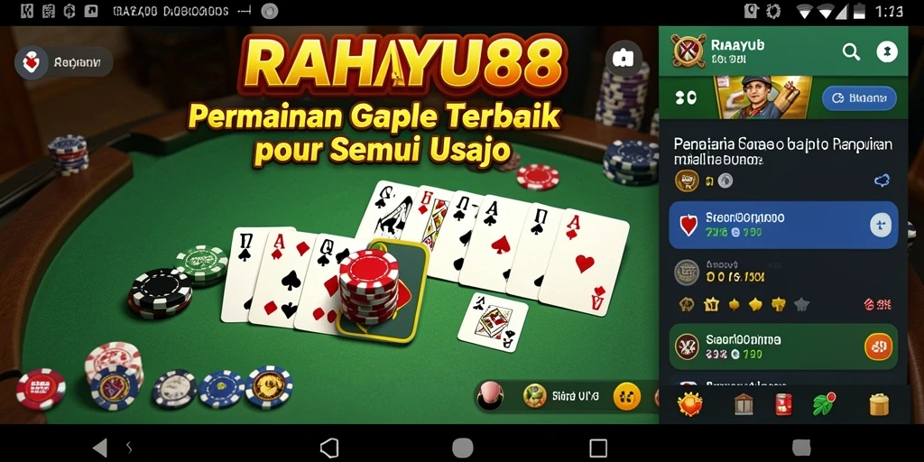 Screenshot dari gameplay seru RAHAYU88 yang menampilkan kartu Gaple.