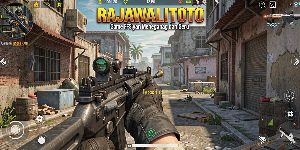Tampilan gameplay menarik dari RAJAWALITOTO dalam pertempuran FPS.