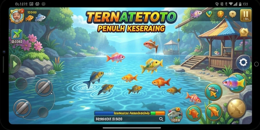 Tampilan gameplay TERNATETOTO yang menarik saat memancing.