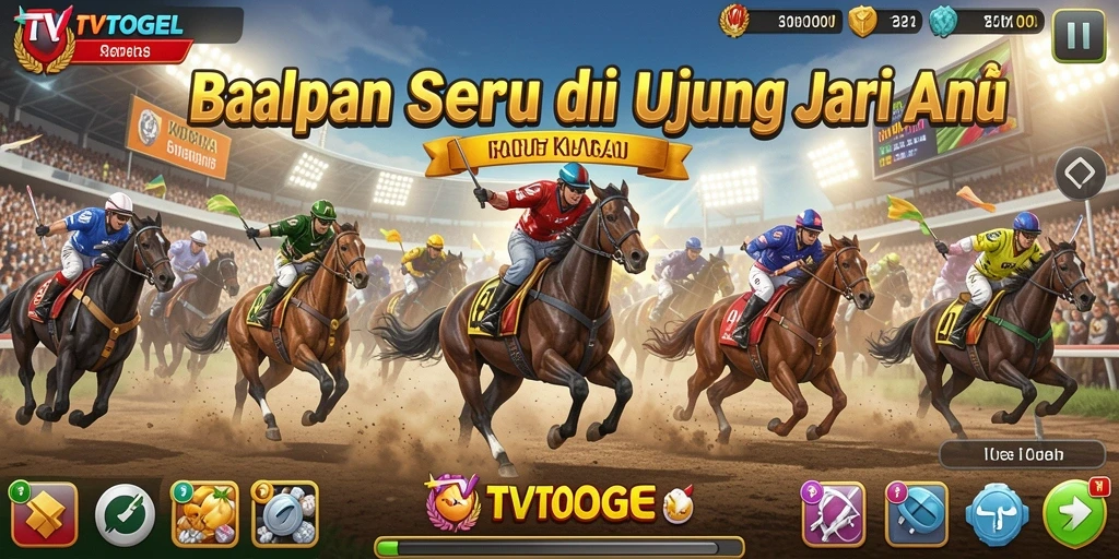 Tampilan gameplay balapan seru di TVTOGEL dengan grafis menakjubkan.