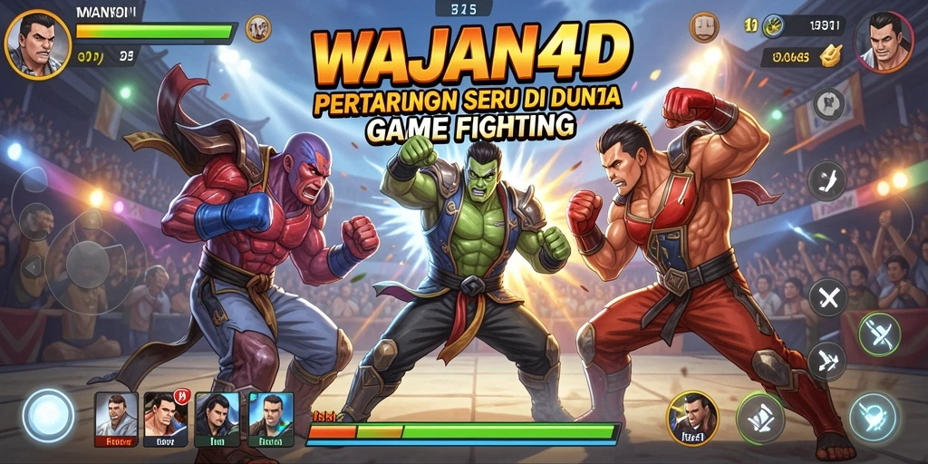 Tampilan menarik dari gameplay pertarungan WAJAN4D yang seru.